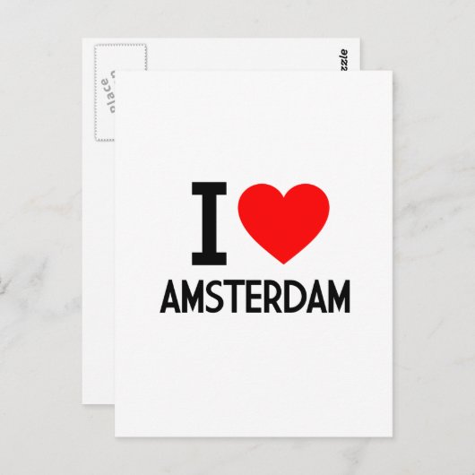 Ik hou van Amsterdam Briefkaart (Voorkant / Achterkant)