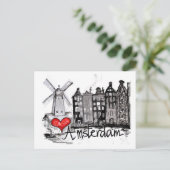 Ik hou van Amsterdam Briefkaart (Staand voorkant)