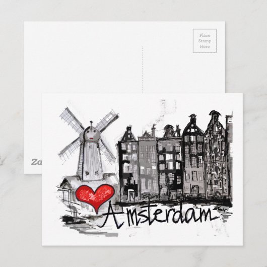 Ik hou van Amsterdam Briefkaart (Voorkant / Achterkant)