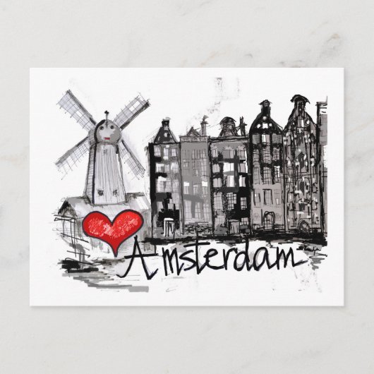 Ik hou van Amsterdam Briefkaart (Voorkant)