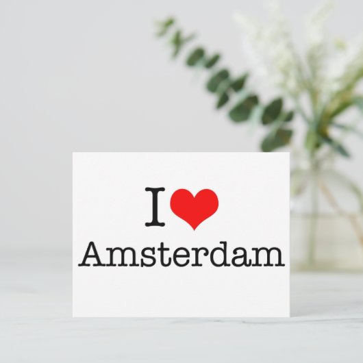 Ik hou van Amsterdam Briefkaart (Staand voorkant)