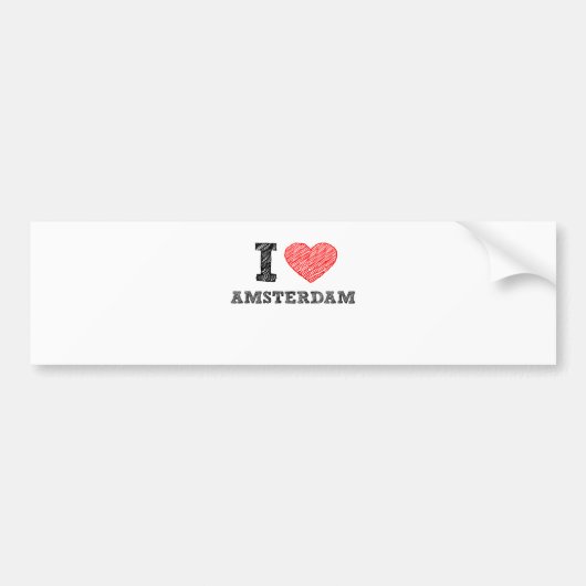 Ik hou van Amsterdam Bumpersticker (Voorkant)