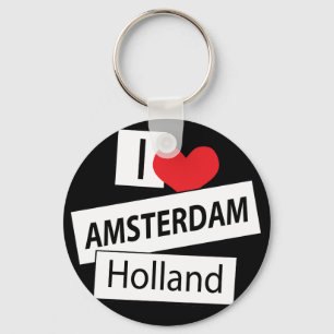 Ik hou van Amsterdam Holland Sleutelhanger