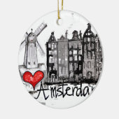 Ik hou van Amsterdam Keramisch Ornament (Links)