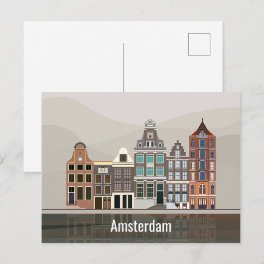 Ik hou van Amsterdam Reis Nederland Briefkaart (Voorkant / Achterkant)