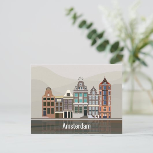 Ik hou van Amsterdam Reis Nederland Briefkaart (Staand voorkant)