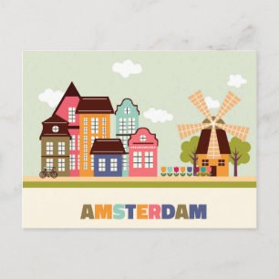Ik hou van Amsterdam Reis Nederland Briefkaart