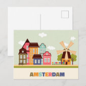 Ik hou van Amsterdam Reis Nederland Briefkaart (Voorkant / Achterkant)