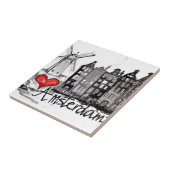 Ik hou van Amsterdam Tegeltje (Zijkant)