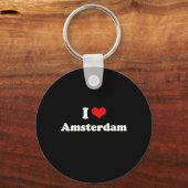 Ik hou van Amsterdam Witte shirt Sleutelhanger (Voorkant)