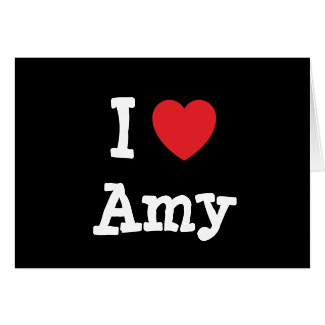 Ik hou van Amy hart T-Shirt (Voorkant Horizontaal)