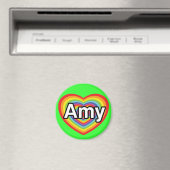 Ik hou van Amy, regenbooghart Magneet (Insitu (Vaatwasser))