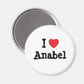 Ik hou van Anabel hart T-Shirt Magneet (Voorkant / Achterkant)