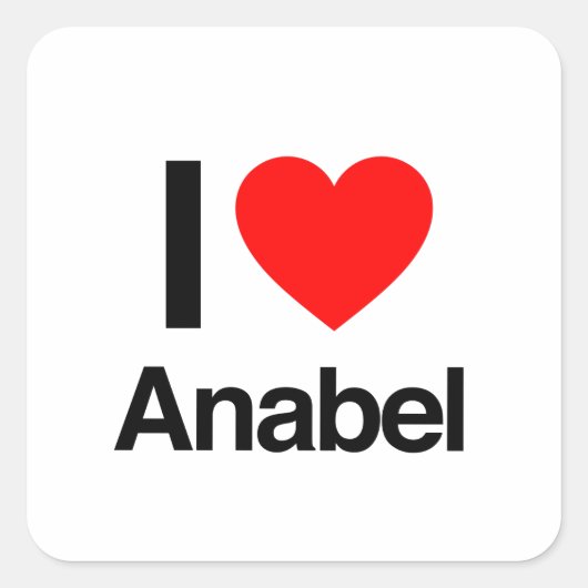 ik hou van anabel vierkante sticker (Voorkant)