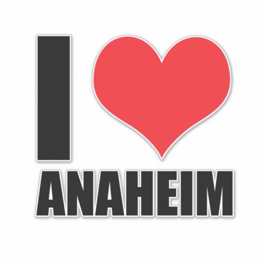 Ik hou van Anaheim Sticker (Voorkant)
