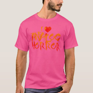 Ik hou van analoge horror creepypasta hart vintage t-shirt