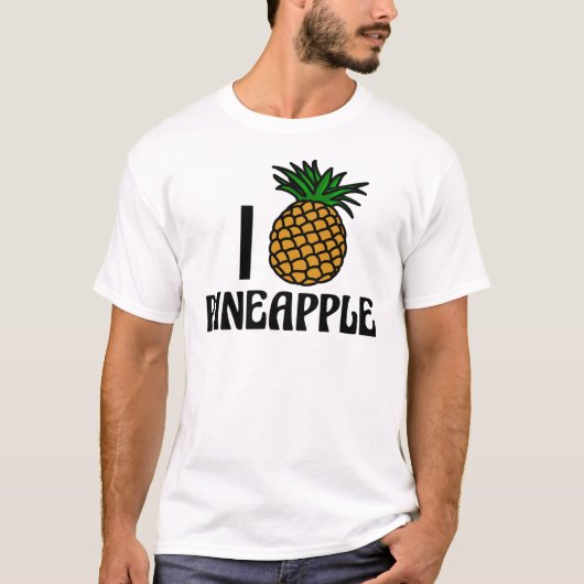 Ik hou van ananas t-shirt (Voorkant)