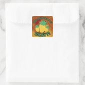 Ik hou van ananas... vierkante sticker (Tas)