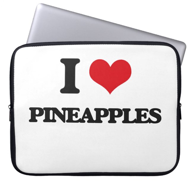 Ik hou van ananassen laptop sleeve (Voorkant)
