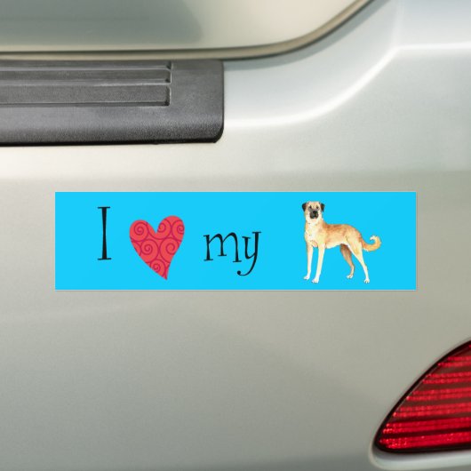 Ik hou van Anatolian Shepherd Bumpersticker (Op auto)