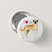 Ik hou van Anatolian Shepherd Ronde Button 3,2 Cm (Voorkant /achterkant)