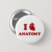 ik hou van anatomie2 ronde button 5,7 cm (Voorkant /achterkant)