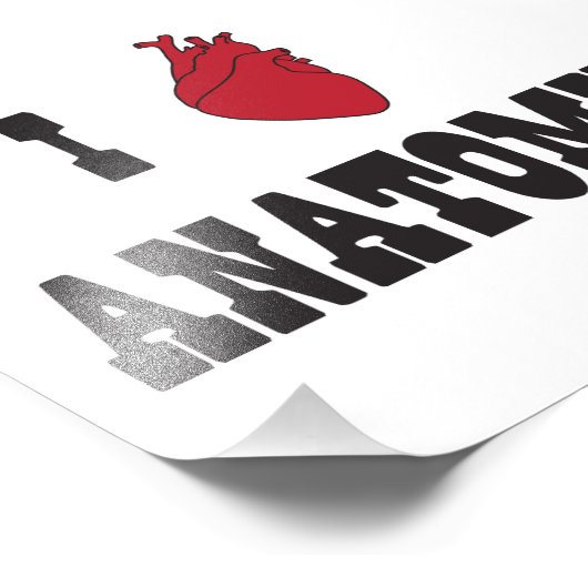 Ik hou van anatomie foto afdruk (Hoek)