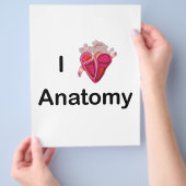Ik hou van anatomie met menselijk hart! flyer (Hand)