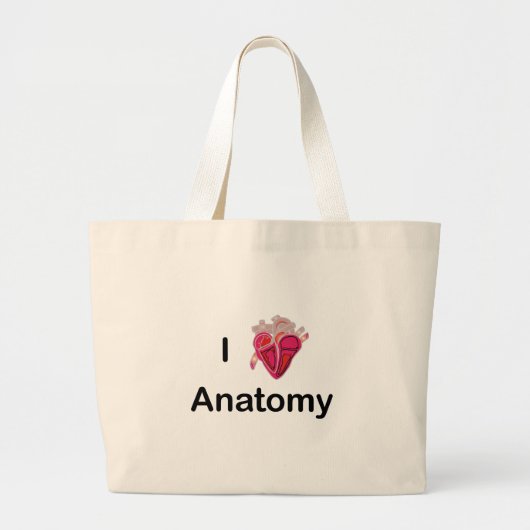Ik hou van anatomie met menselijk hart! grote tote bag (Voorkant)