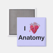 Ik hou van anatomie met menselijk hart! magneet (Voorkant / Achterkant)