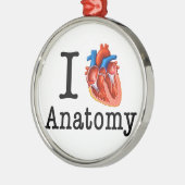 Ik hou van Anatomie Metalen Ornament (Links)