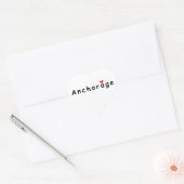 Ik hou van Anchorage Hart Sticker (Envelop)