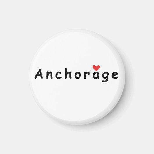 Ik hou van Anchorage Magneet (Voorkant)