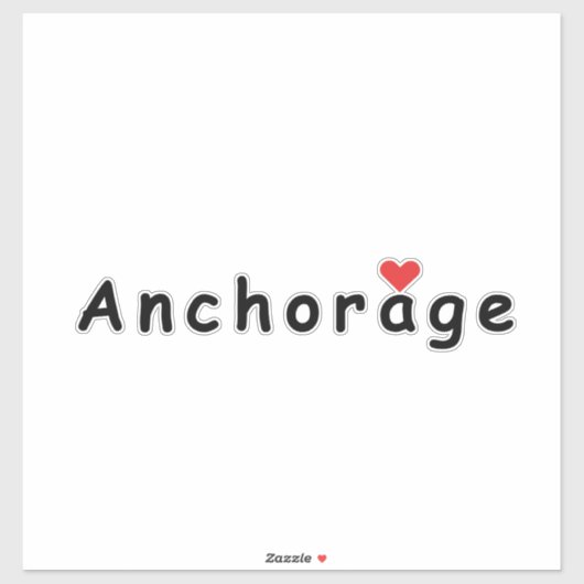 Ik hou van Anchorage Sticker (Vel)