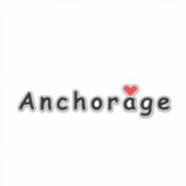 Ik hou van Anchorage Sticker (Voorkant)