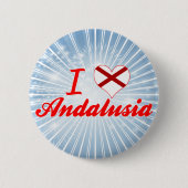 Ik hou van Andalusië, Alabama Ronde Button 5,7 Cm (Voorkant)