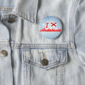 Ik hou van Andalusië, Alabama Ronde Button 5,7 Cm (In situ)
