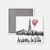 Ik hou van Andorra la Vella Magneet (Voorkant / Achterkant)