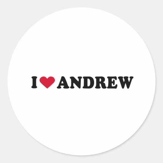 IK HOU VAN ANDREW RONDE STICKER (Voorkant)