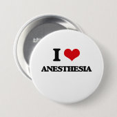 Ik hou van anesthesie ronde button 7,6 cm (Voorkant /achterkant)