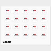Ik hou van anesthetica ronde sticker (Vel)