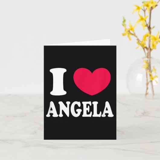 Ik hou van Angela  Kaart (Gele Bloem)