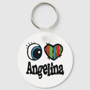 Ik hou van Angelina Sleutelhanger