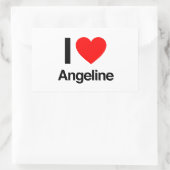 ik hou van angeline rechthoekige sticker (Tas)