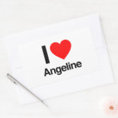 ik hou van angeline rechthoekige sticker (Envelop)