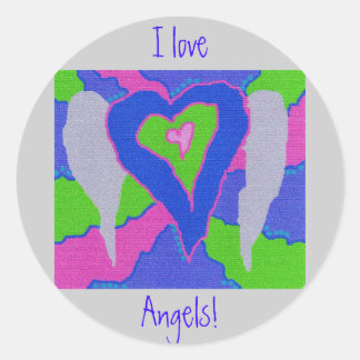 Ik hou van Angels! Ronde Sticker