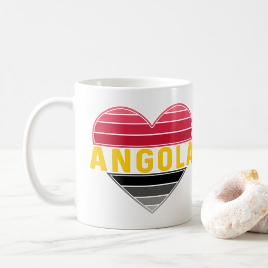 Ik hou van Angola, Angola hart Koffiemok (Met donut)