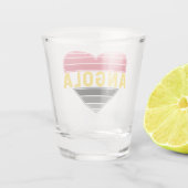 Ik hou van Angola, Angolese hartvlagkleuren Shot Glas (Achterkant)