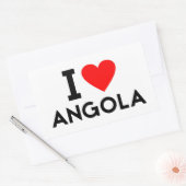 Ik hou van Angola land natie hartsymbool tekst Rechthoekige Sticker (Envelop)