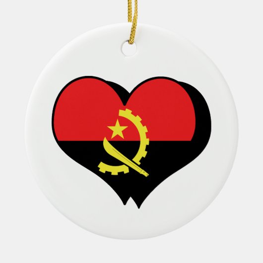 Ik hou van Angola-ornament Keramisch Ornament (Voorkant)